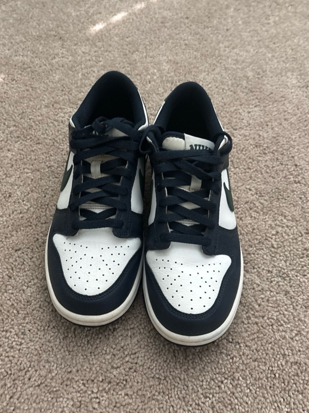 Nike Men’s Low-Top Sneakers in White and Navy